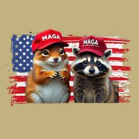 Social Media Star Peanut The Squirrel & Fred The Raccoon Cooling Performance Crew T-Shirt