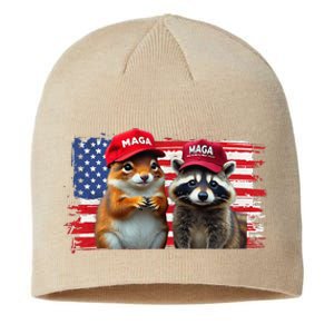 Social Media Star Peanut The Squirrel & Fred The Raccoon Sustainable Beanie