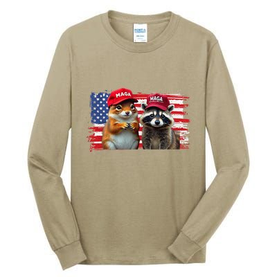 Social Media Star Peanut The Squirrel & Fred The Raccoon Tall Long Sleeve T-Shirt