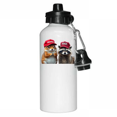 Social Media Star Peanut The Squirrel & Fred The Raccoon Aluminum Water Bottle