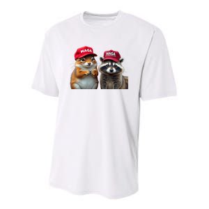 Social Media Star Peanut The Squirrel & Fred The Raccoon Youth Performance Sprint T-Shirt