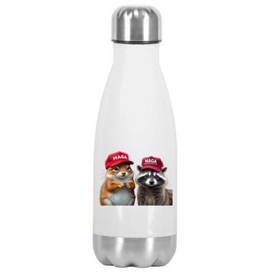 Social Media Star Peanut The Squirrel & Fred The Raccoon Stainless Steel Insulated Water Bottle