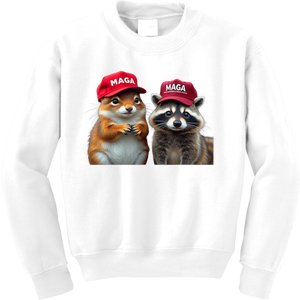 Social Media Star Peanut The Squirrel & Fred The Raccoon Kids Sweatshirt