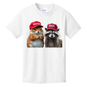 Social Media Star Peanut The Squirrel & Fred The Raccoon Kids T-Shirt