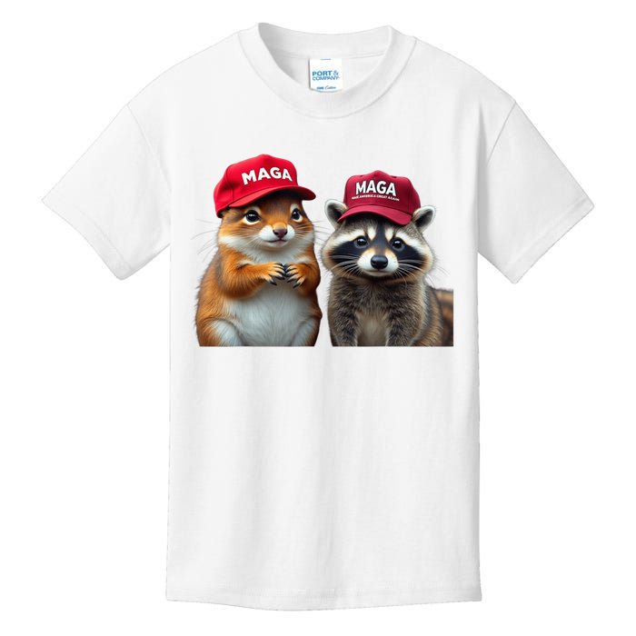 Social Media Star Peanut The Squirrel & Fred The Raccoon Kids T-Shirt