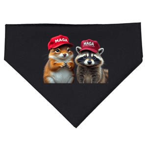 Social Media Star Peanut The Squirrel & Fred The Raccoon Maga USA-Made Doggie Bandana