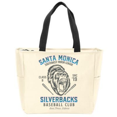 Santa Monica Silverbacks Minor League Retro Baseball Team Zip Tote Bag