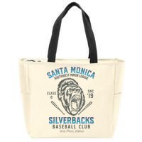 Santa Monica Silverbacks Minor League Retro Baseball Team Zip Tote Bag