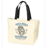 Santa Monica Silverbacks Minor League Retro Baseball Team Zip Tote Bag