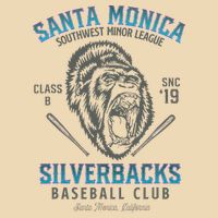 Santa Monica Silverbacks Minor League Retro Baseball Team Zip Tote Bag