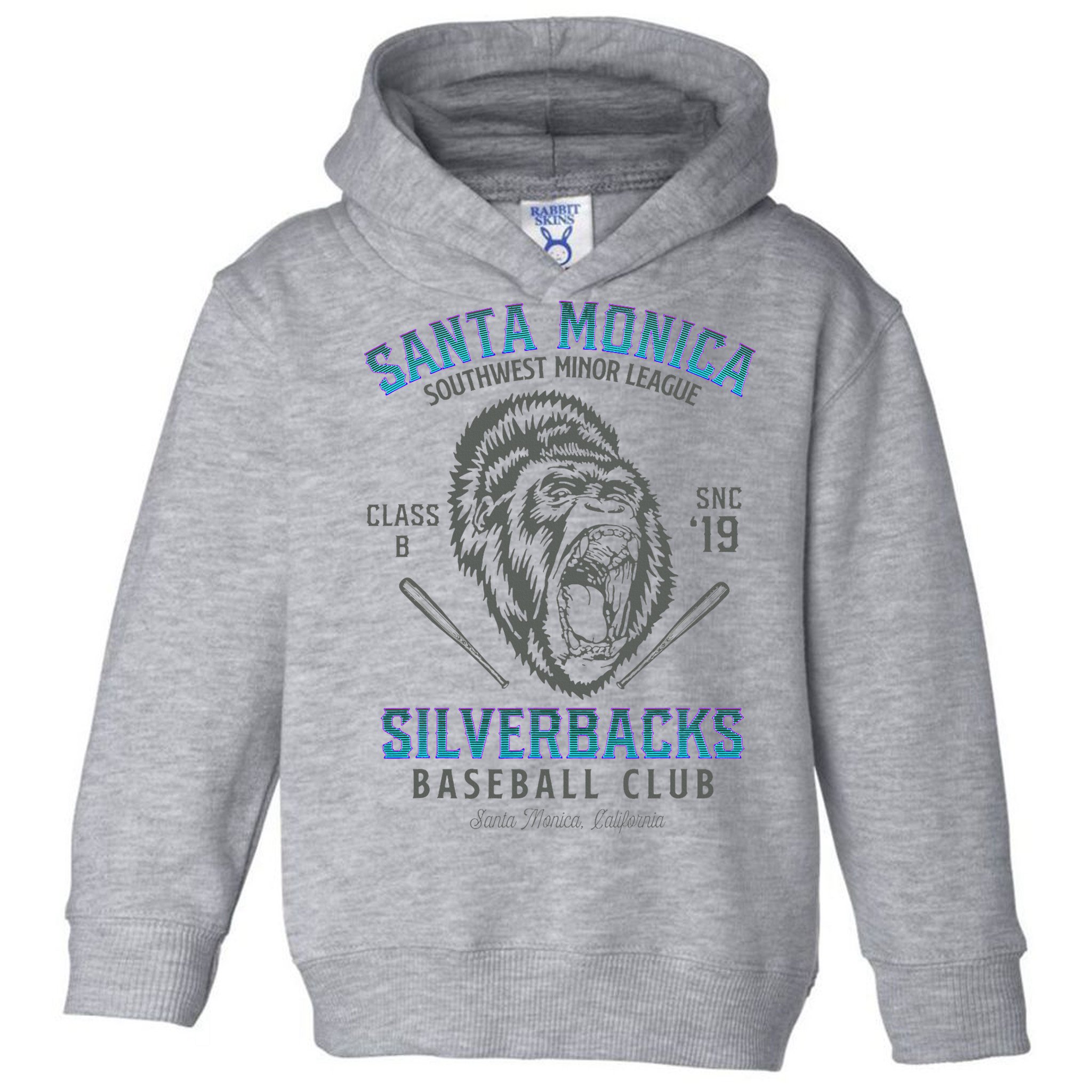 Santa Monica Silverbacks Minor League Retro Baseball Team Toddler Hoodie