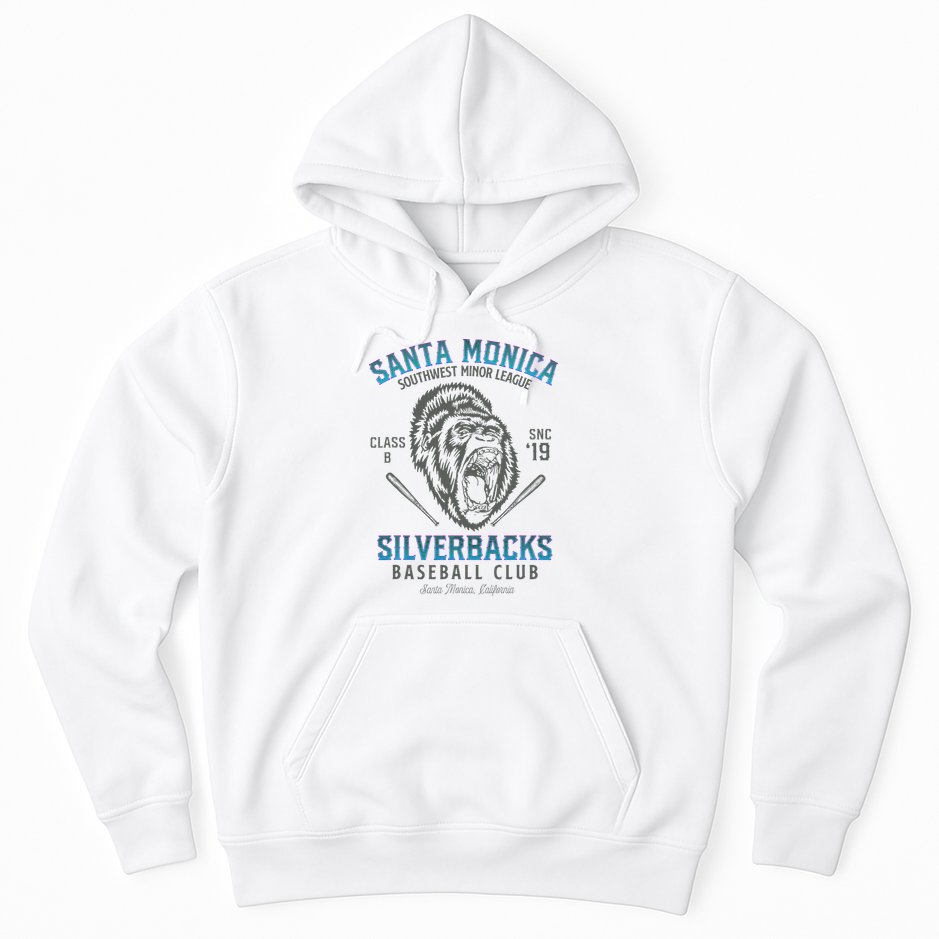 Santa Monica Silverbacks Minor League Retro Baseball Team Hoodie