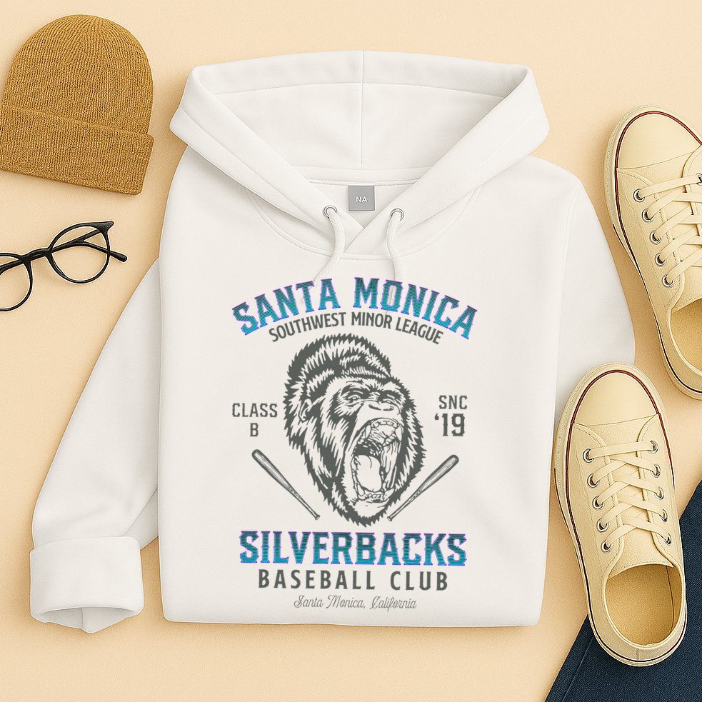 Santa Monica Silverbacks Minor League Retro Baseball Team Hoodie