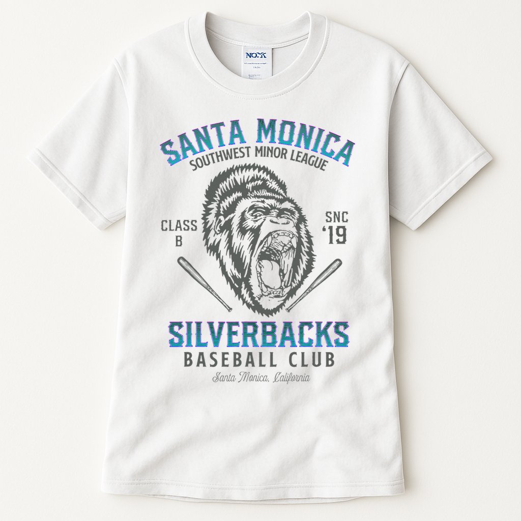 Santa Monica Silverbacks Minor League Retro Baseball Team Tall T-Shirt