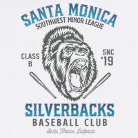 Santa Monica Silverbacks Minor League Retro Baseball Team Button