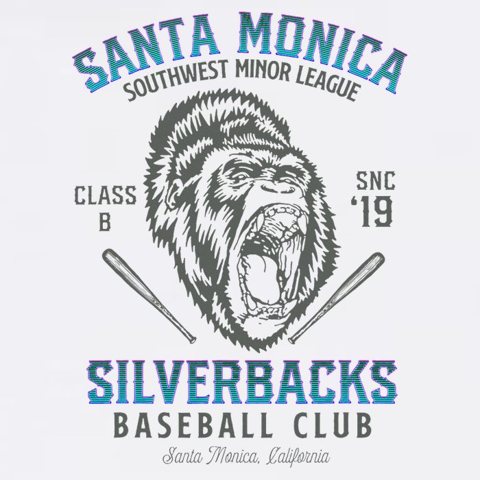 Santa Monica Silverbacks Minor League Retro Baseball Team Button
