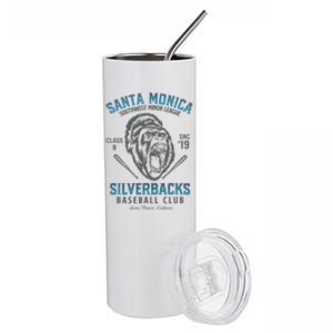 Santa Monica Silverbacks Minor League Retro Baseball Team Stainless Steel Tumbler