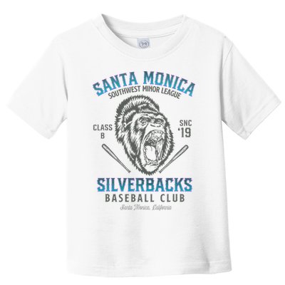 Santa Monica Silverbacks Minor League Retro Baseball Team Toddler T-Shirt