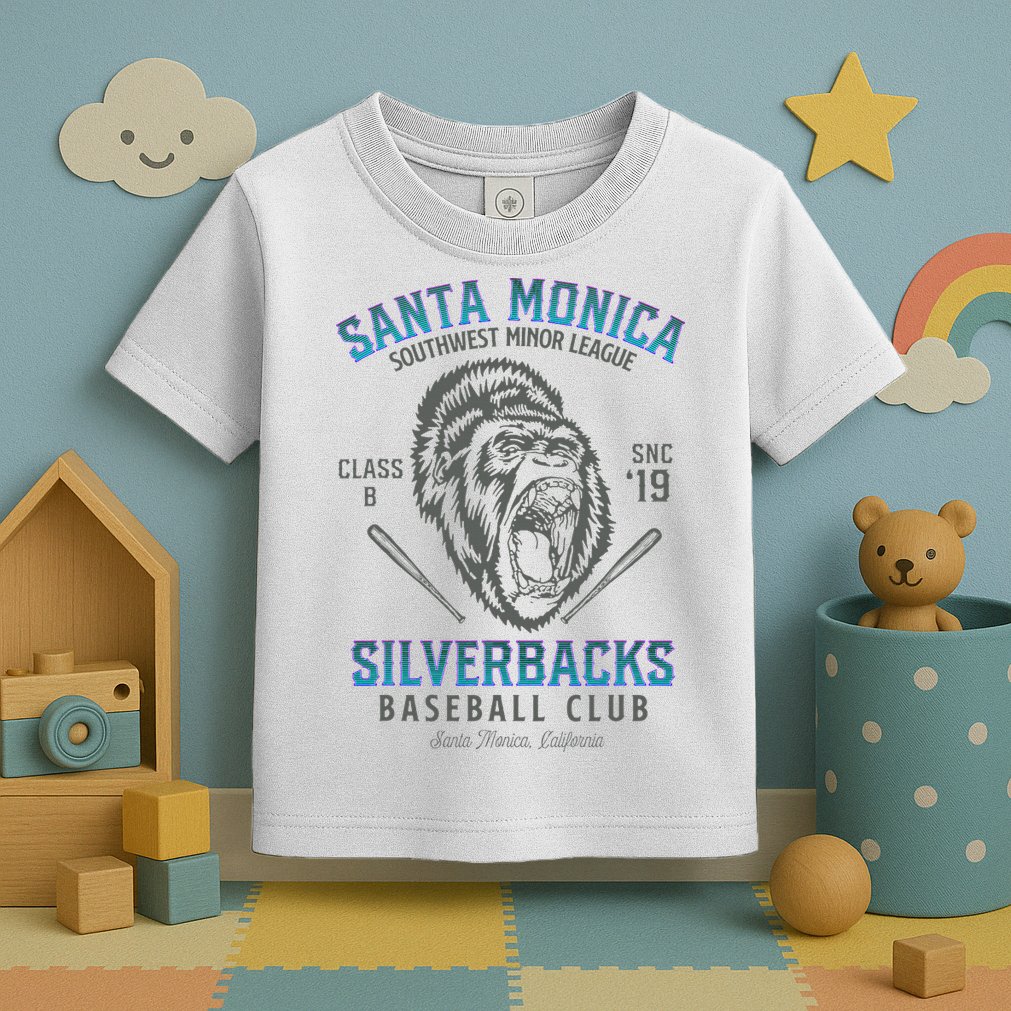 Santa Monica Silverbacks Minor League Retro Baseball Team Toddler T-Shirt