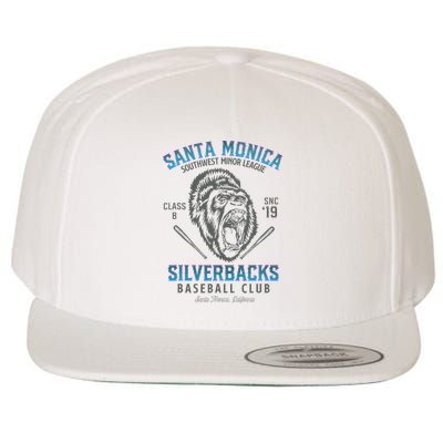Santa Monica Silverbacks Minor League Retro Baseball Team Wool Snapback Cap