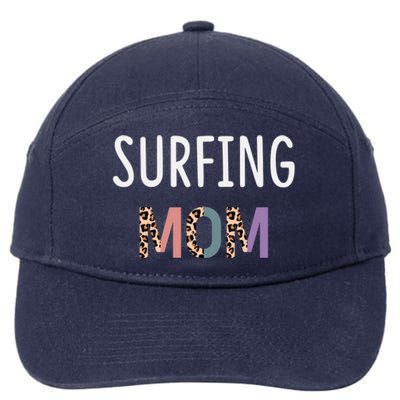 Surfing Mom Surfer Gift Funny Surfing Cool Gift 7-Panel Snapback Hat