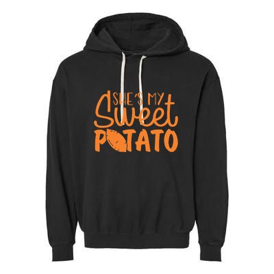 SheS My Sweet Potato I Yam Set Couples Garment-Dyed Fleece Hoodie
