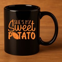SheS My Sweet Potato I Yam Set Couples 11oz C Handle Ceramic Mug