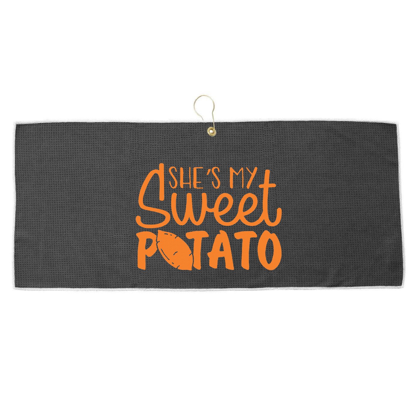SheS My Sweet Potato I Yam Set Couples Large Microfiber Waffle Golf Towel