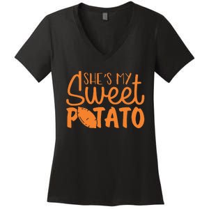 SheS My Sweet Potato I Yam Set Couples Women's V-Neck T-Shirt