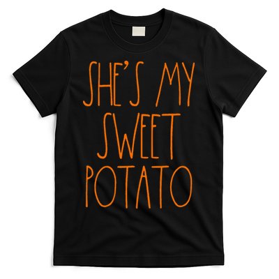 Shes My Sweet Potato I Yam Set Thanksgiving Couple T-Shirt
