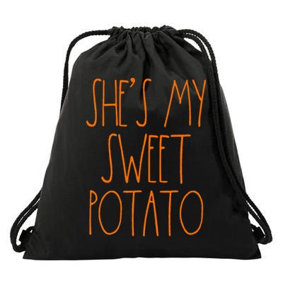 Shes My Sweet Potato I Yam Set Thanksgiving Couple Drawstring Bag