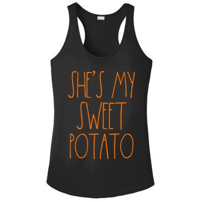 Shes My Sweet Potato I Yam Set Thanksgiving Couple Ladies PosiCharge Competitor Racerback Tank
