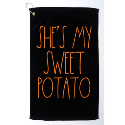 Shes My Sweet Potato I Yam Set Thanksgiving Couple Golf Towel