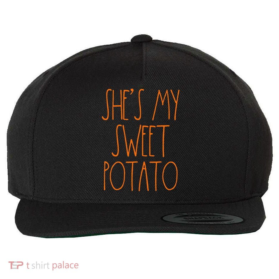 Shes My Sweet Potato I Yam Set Thanksgiving Couple Wool Snapback Cap