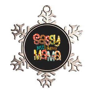 Sassy Mama Sassy Just Like My Mama Mother Quote Blessed Mother's Day Metallic Star Ornament