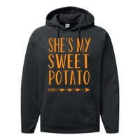 SheS My Sweet Potato Thanksgiving Halloween Matching Couple Performance Fleece Hoodie