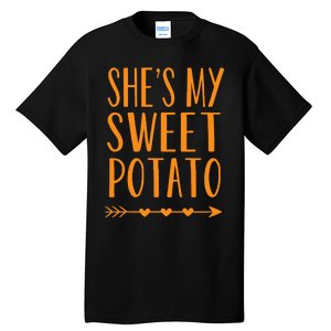 SheS My Sweet Potato Thanksgiving Halloween Matching Couple Tall T-Shirt