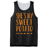 SheS My Sweet Potato Thanksgiving Halloween Matching Couple Mesh Reversible Basketball Jersey Tank