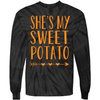 SheS My Sweet Potato Thanksgiving Halloween Matching Couple Tie-Dye Long Sleeve Shirt