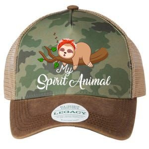 Sloth My Spirit Soul Animal Is A Sloth Funny Cool Gift Legacy Tie Dye Trucker Hat