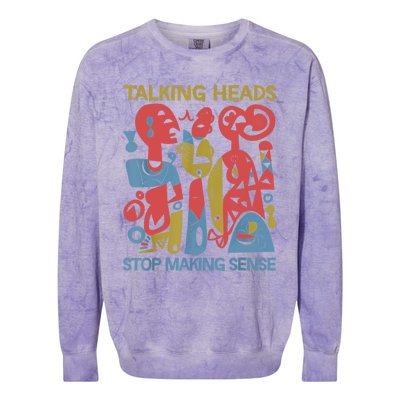 Stop Making Sensee Talking Heads Retro Funny Design Colorblast Crewneck Sweatshirt