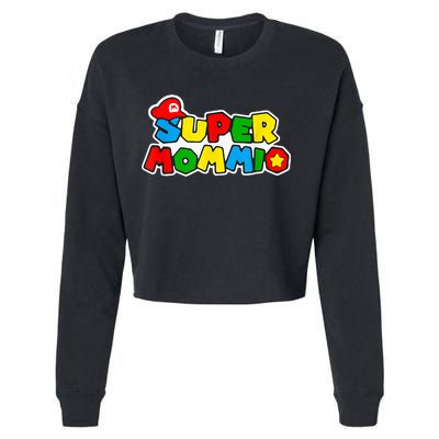 Super Mommio Cropped Pullover Crew