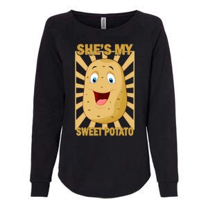 Shes My Sweet Potato Thanksgiving Funny Matching Couples Gift Womens California Wash Sweatshirt