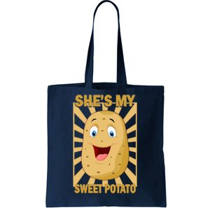 Shes My Sweet Potato Thanksgiving Funny Matching Couples Gift Tote Bag