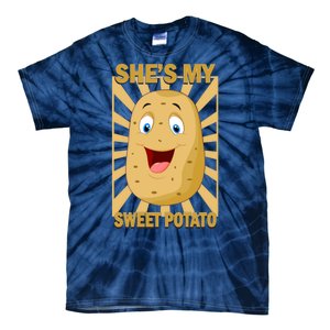 Shes My Sweet Potato Thanksgiving Funny Matching Couples Gift Tie-Dye T-Shirt