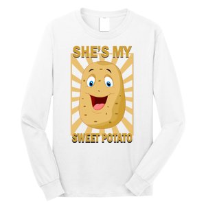 Shes My Sweet Potato Thanksgiving Funny Matching Couples Gift Long Sleeve Shirt