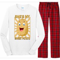 Shes My Sweet Potato Thanksgiving Funny Matching Couples Gift Long Sleeve Pajama Set