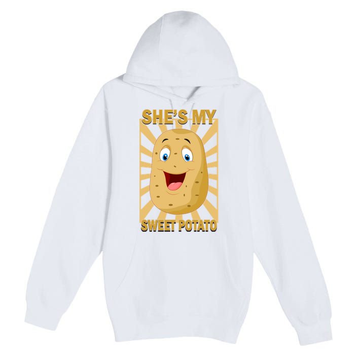 Shes My Sweet Potato Thanksgiving Funny Matching Couples Gift Premium Pullover Hoodie