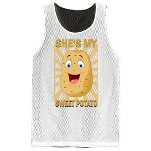 Shes My Sweet Potato Thanksgiving Funny Matching Couples Gift Mesh Reversible Basketball Jersey Tank