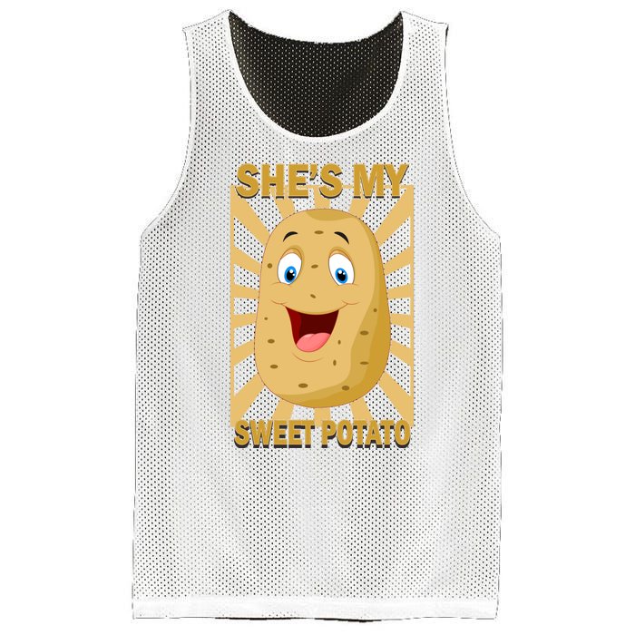 Shes My Sweet Potato Thanksgiving Funny Matching Couples Gift Mesh Reversible Basketball Jersey Tank